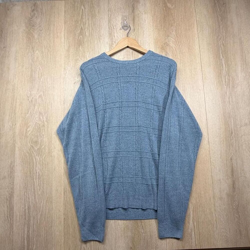Dockers Men's Grey and Blue Jumper
